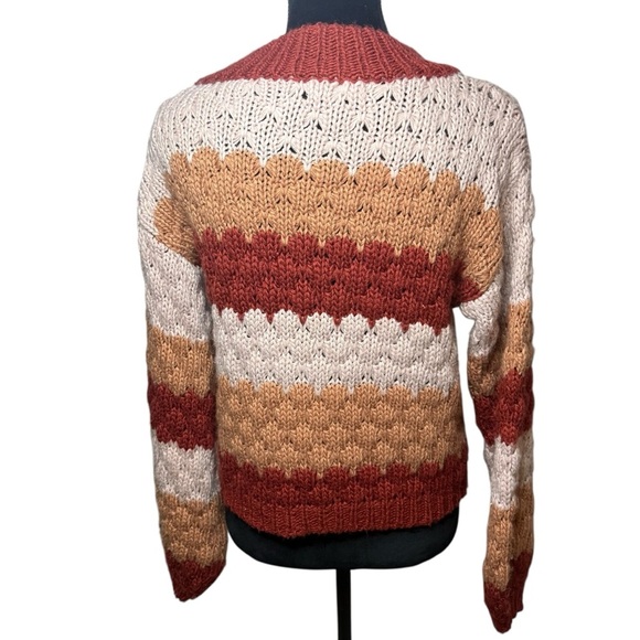 Altar'd State | Shania Striped Mock Turtleneck Sweater | Sz S - Picture 5 of 7